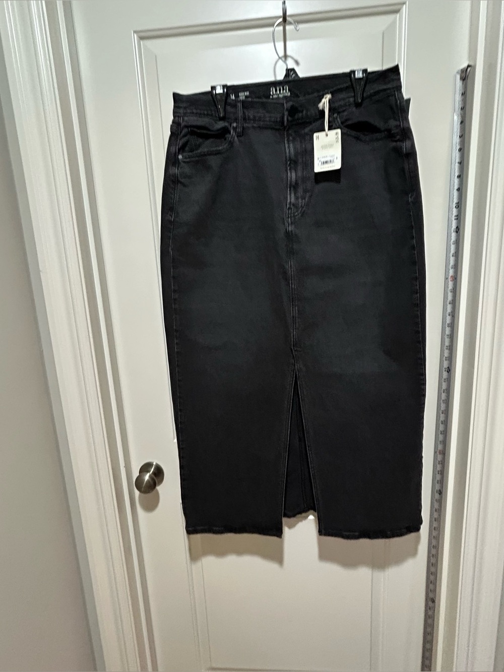 A.N.A. A new Approach-Women’s NWT size 14 Black Denim maxi high rise Jean Skirt